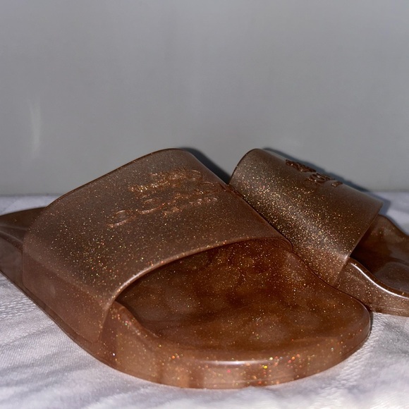 Coach Ulyssa Pool Slides, Dark Gold Glitter - Picture 3 of 4